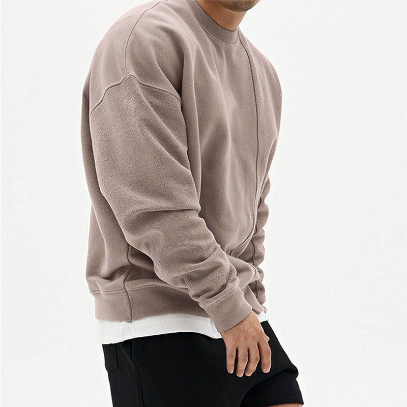 Pullover Round Neck Sweater Loose Men Clothes Shopera