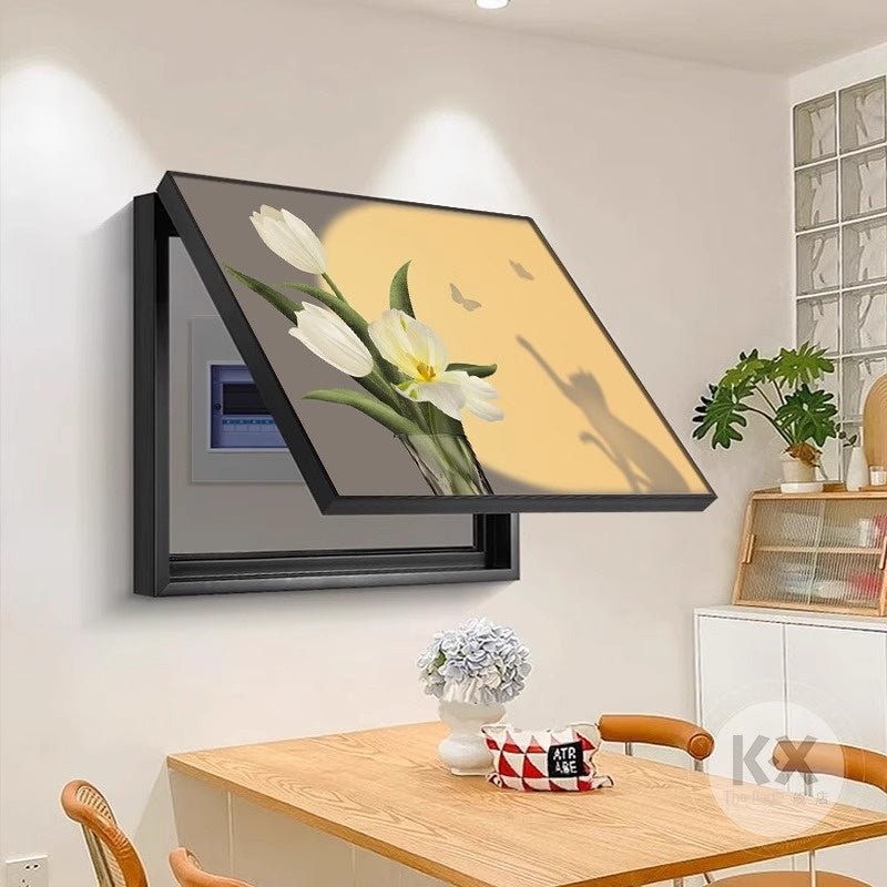 Cream style decorative painting living room distribution box switch box covered hanging painting eprolo