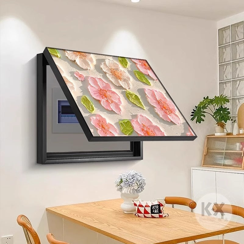 Cream style decorative painting living room distribution box switch box covered hanging painting eprolo