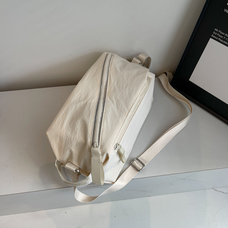 Simple Toast Bag Large Capacity Diagonal Cross Shoulder Small Square Bag Solid Color Sports Yoga Backpack for Students eprolo