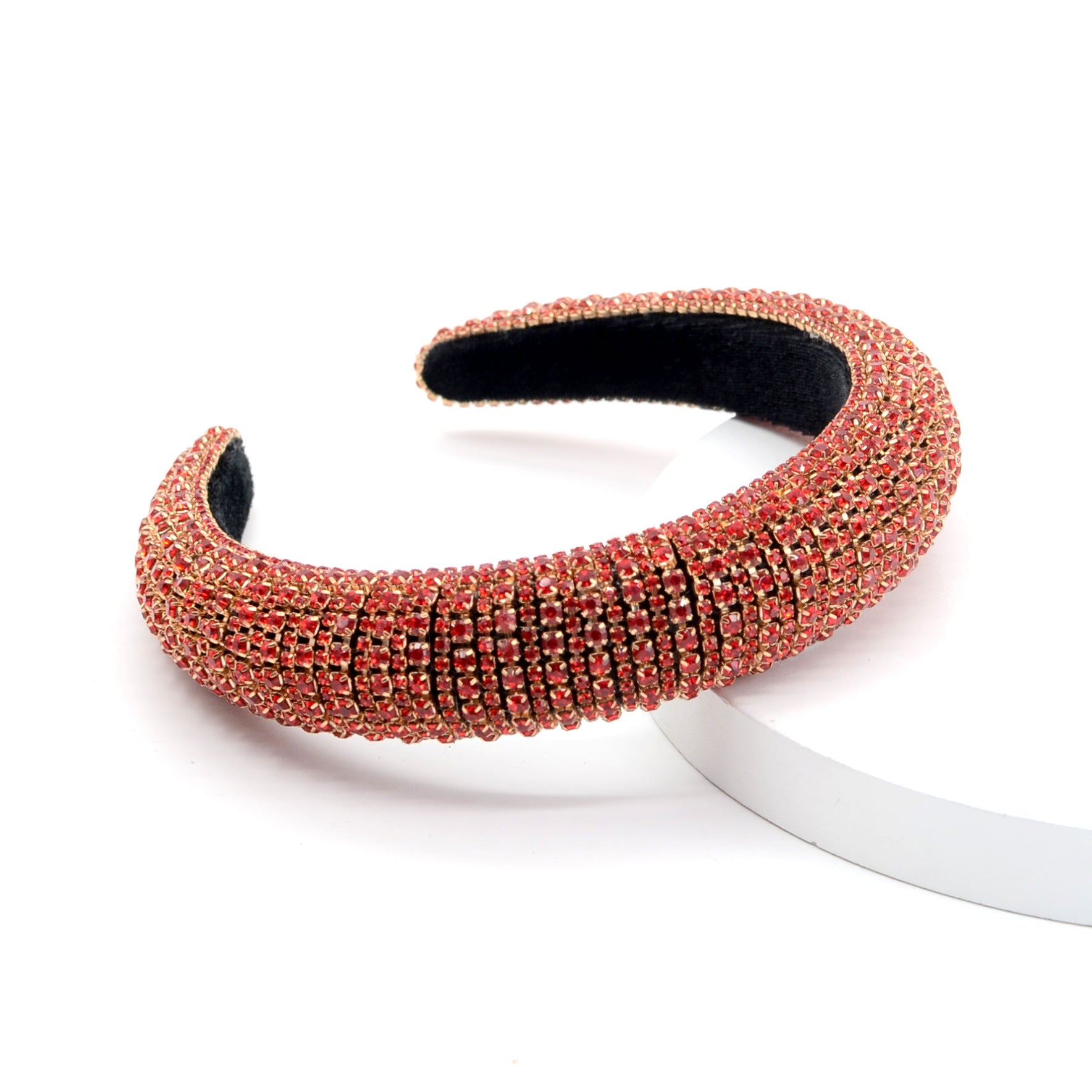 Luxury Sparkly Full Crystal Pearl Baroque Hairband Padded Rhinestone Princess Headband For Headdress Birthday Hair Jewelry eprolo