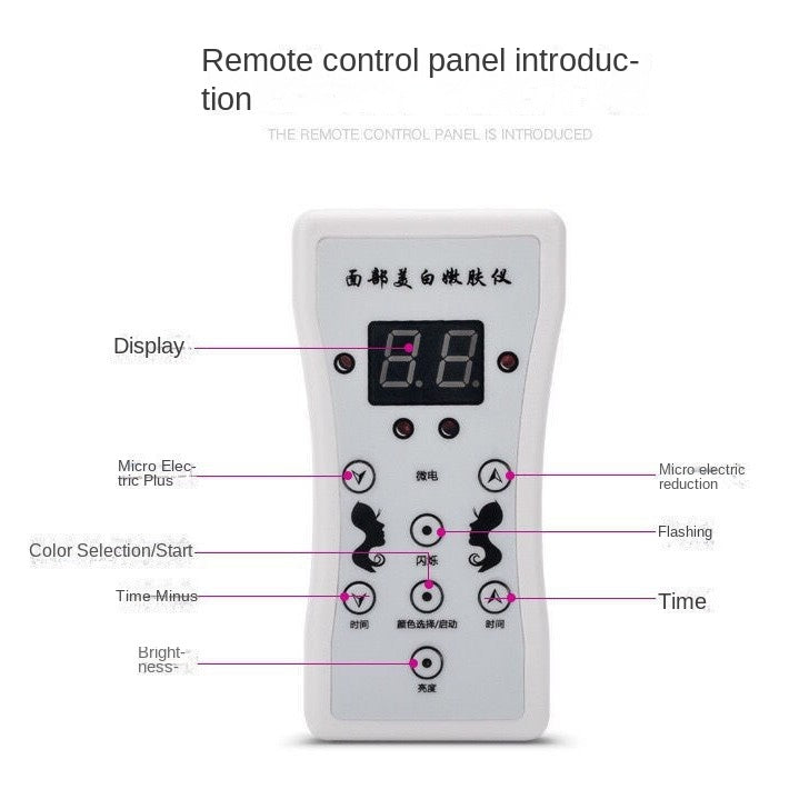 Home LED Colorful Photon Rejuvenation Device with Neck Beauty Mask Spectrometer Facial Whitening and Rejuvenation Beauty eprolo