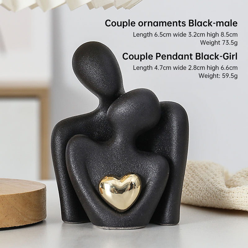 Creative couple figure decoration Newlywed home decoration Lover sculpture decoration figure desktop living room bookshelf decor eprolo