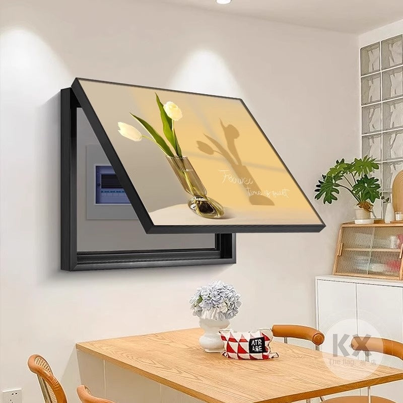 Cream style decorative painting living room distribution box switch box covered hanging painting eprolo