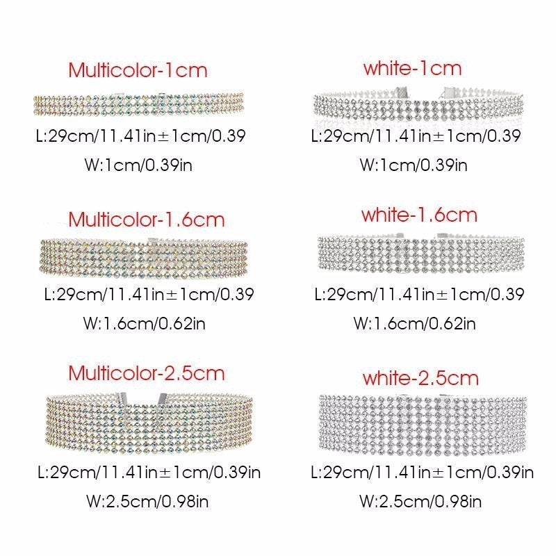 Fashion Women Full Crystal Rhinestone Choker Necklace Wedding Jewelry Chokers Necklaces For Women Shopera