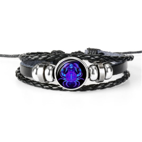 Zodiac Constellation Bracelet Braided Design Bracelet For Men Women Kids Shopera