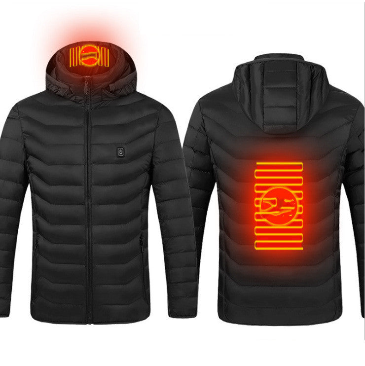 New Heated Jacket Coat USB Electric Jacket Cotton Coat Heater Thermal Clothing Heating Vest Men's Clothes Winter Shopera