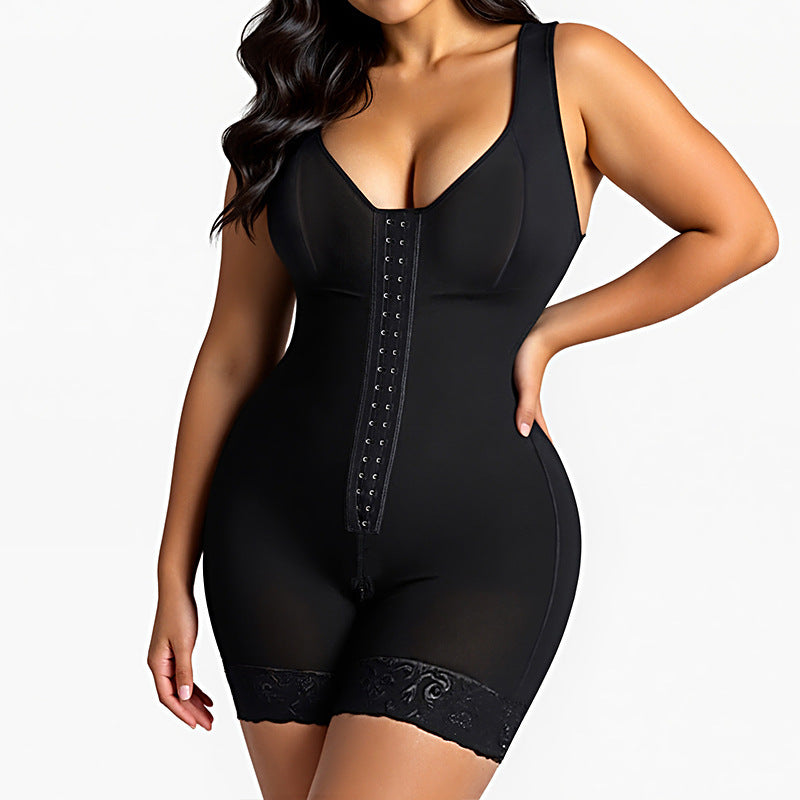 Breasted Strong Belly Contracting One-piece Zipper Bottom Crotch Corset Shopera