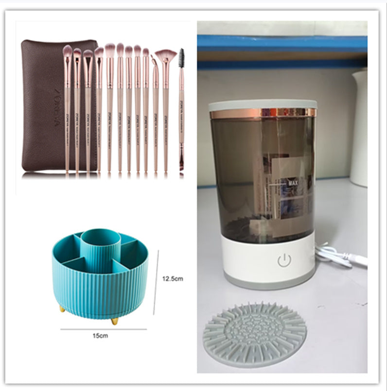 Women Eye Shadow Brush Cleaning Tool Portable Electric Makeup Brush Cleaner Machine With USB Charging Automatic Cosmetic Brush Shopera