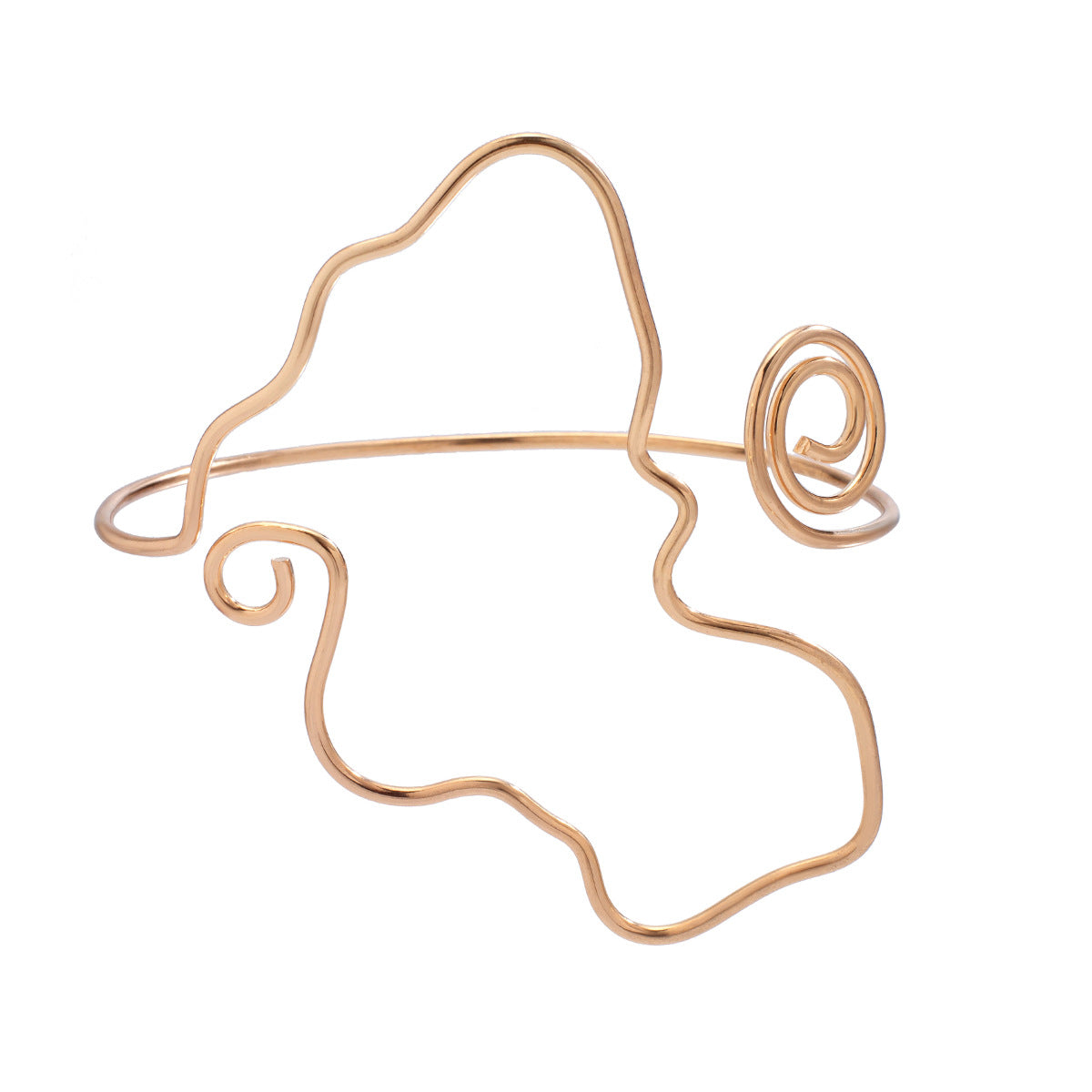 Retro fashion twisted snake shaped exaggerated wristband Leg Chain irregular winding closed loop eprolo