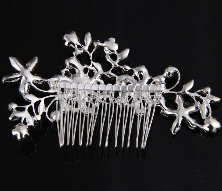 Hair comb, bridal rhinestone and pearl headdress, wedding dress accessories eprolo
