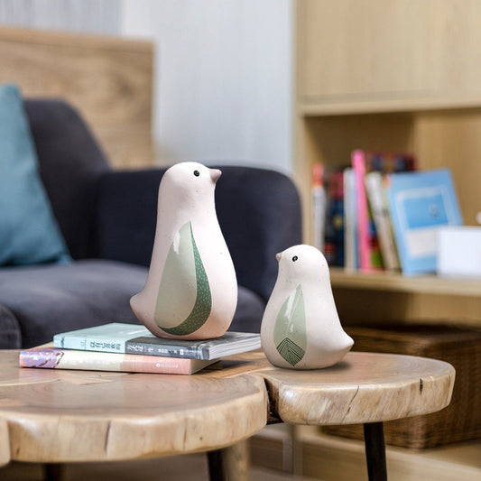 Home decoration small accessories Nordic creative cute ceramic bird ornaments Home living room Wine cabinet Room decoration eprolo
