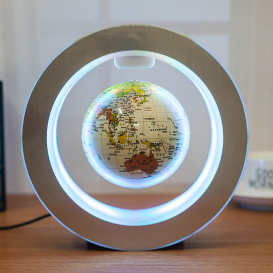 Round LED World Map Floating Globe Magnetic Levitation Light Anti Gravity Magic Shopera