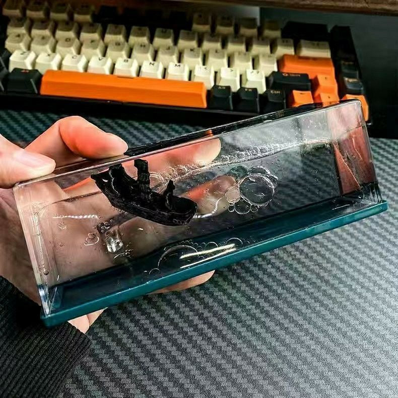 Fluid Cruise Ship Never Capsizes Drifting Bottle Ornament Black Pearl Pirate Ship Desktop Gift eprolo