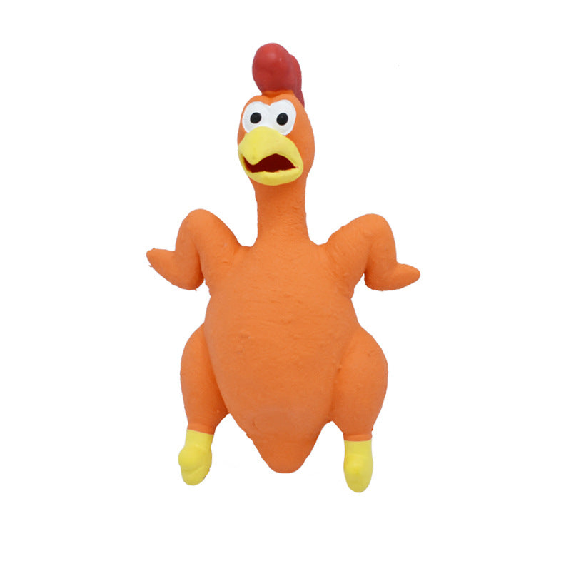 Pet Dog Toy Squeaky Chicken Latex Chew-Resistant for Large and Medium Dogs Boredom Relief Sound-Making Toy for Puppies eprolo