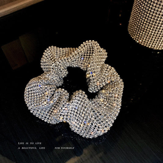 Diamond-Studded Big Hair Ring Korean Trendy Personality Fashion Sweet Temperament Net Red Design Sense Hair Accessories Female eprolo