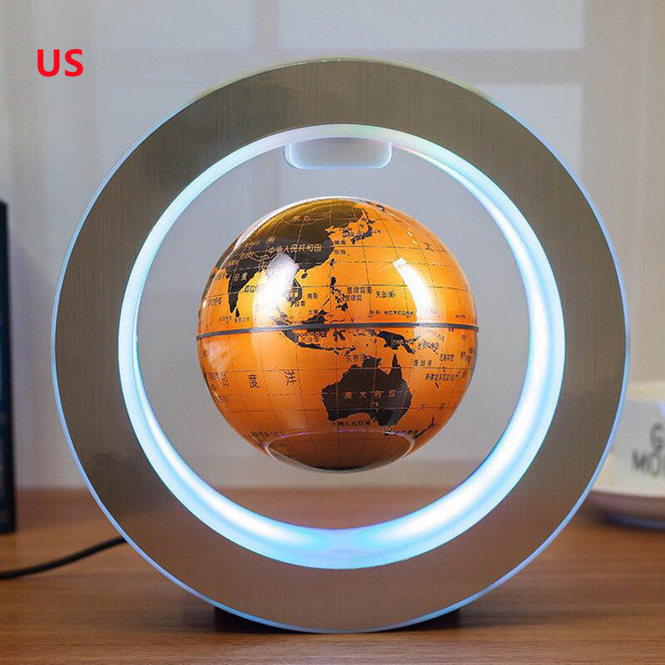 Round LED World Map Floating Globe Magnetic Levitation Light Anti Gravity Magic Shopera