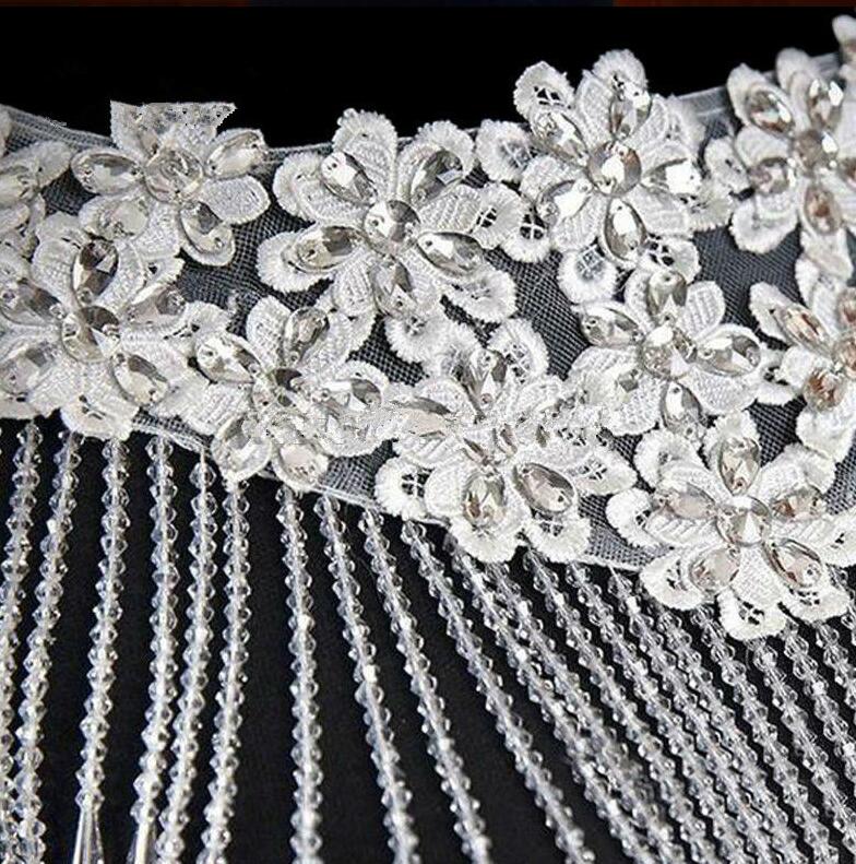 White Bolero Appliques Crystals Wedding Wrap Wedding Bolero Made in China Wedding Accessories Evening Dress eprolo