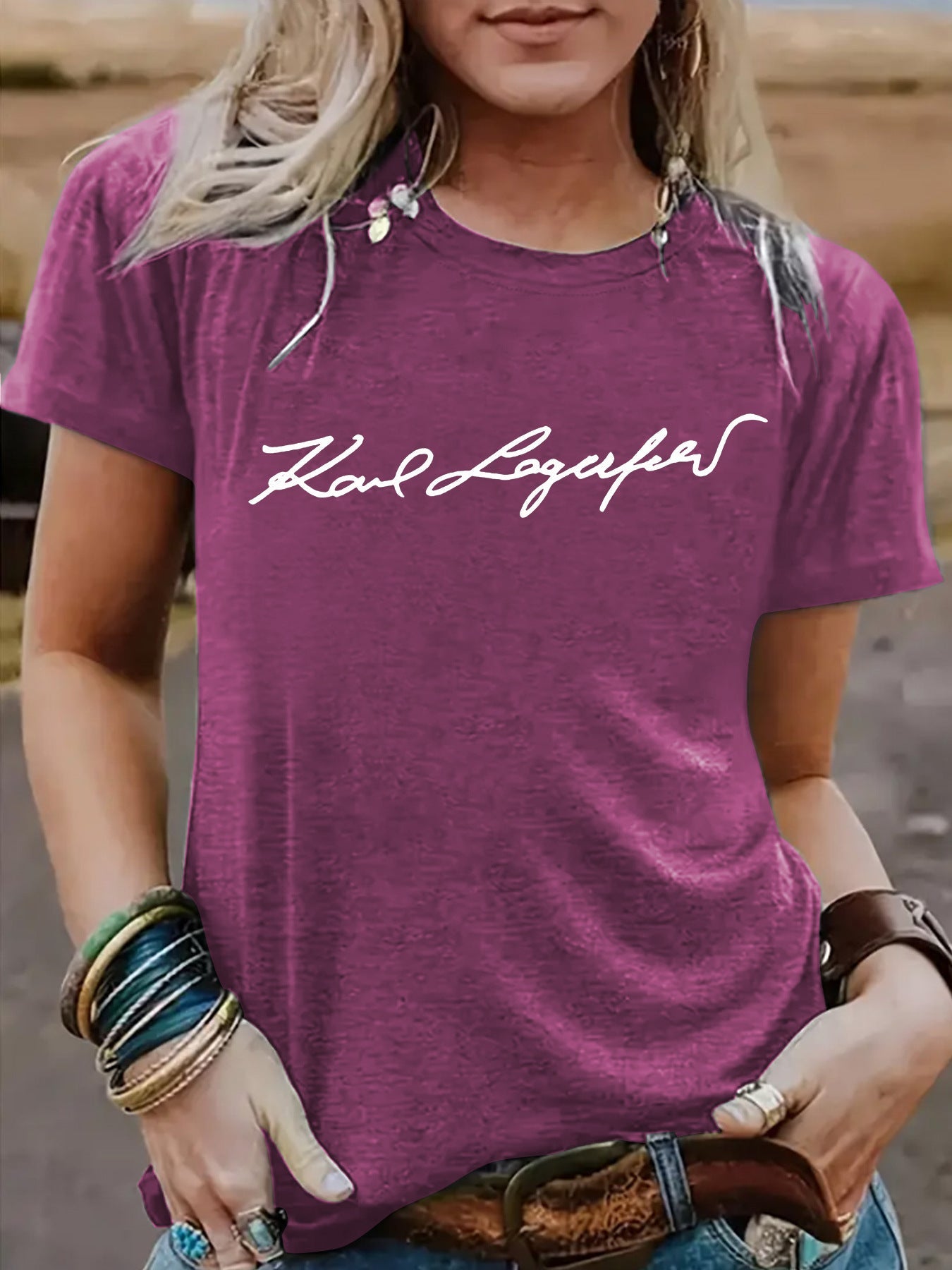 Short sleeved slogan eprolo