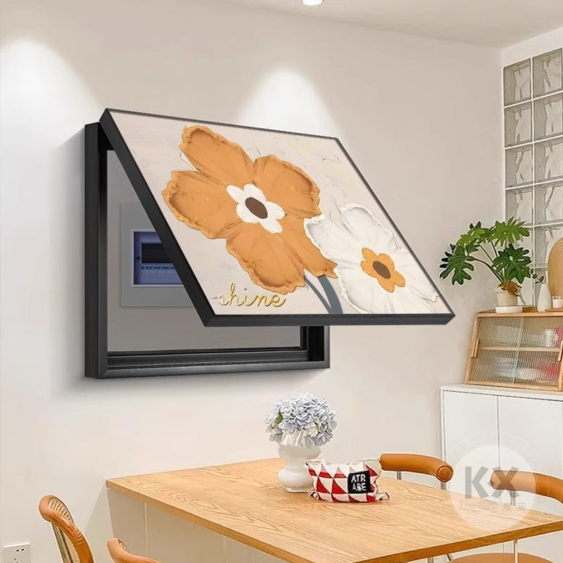 Cream style decorative painting living room distribution box switch box covered hanging painting eprolo