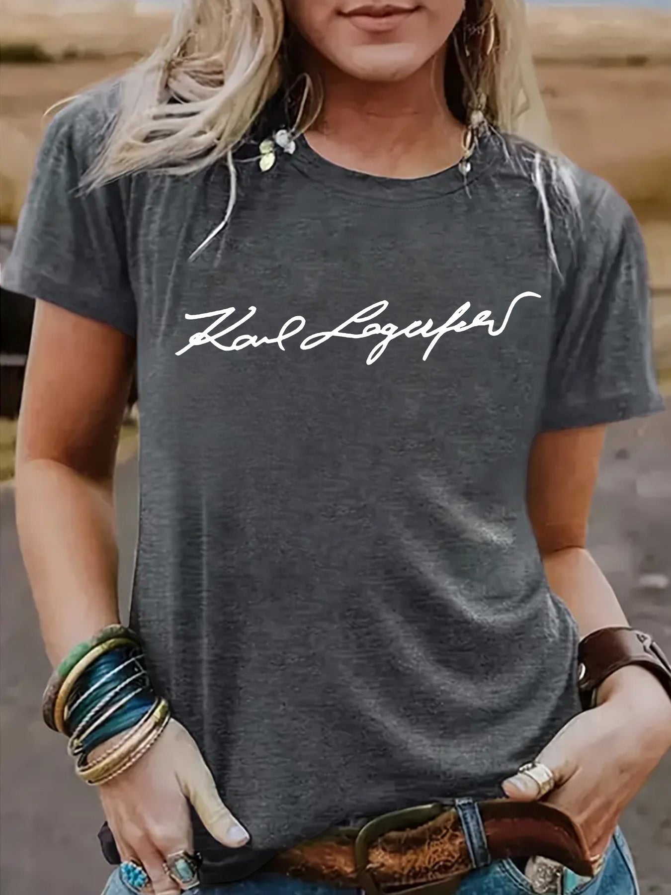 Short sleeved slogan eprolo