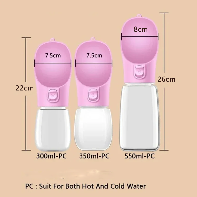 Portable Dog Water Bottle For Small Large Dogs Cat Outdoor Leakproof Walking Drinking Bowls Chihuahua French Bulldog Supplies eprolo