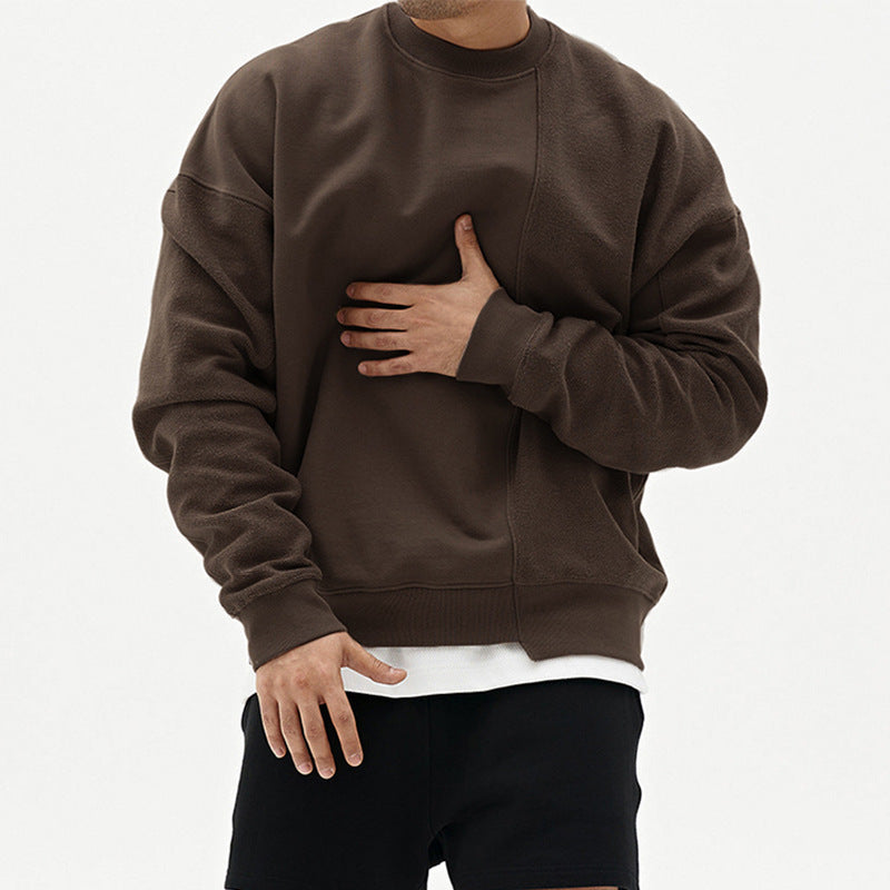 Pullover Round Neck Sweater Loose Men Clothes Shopera