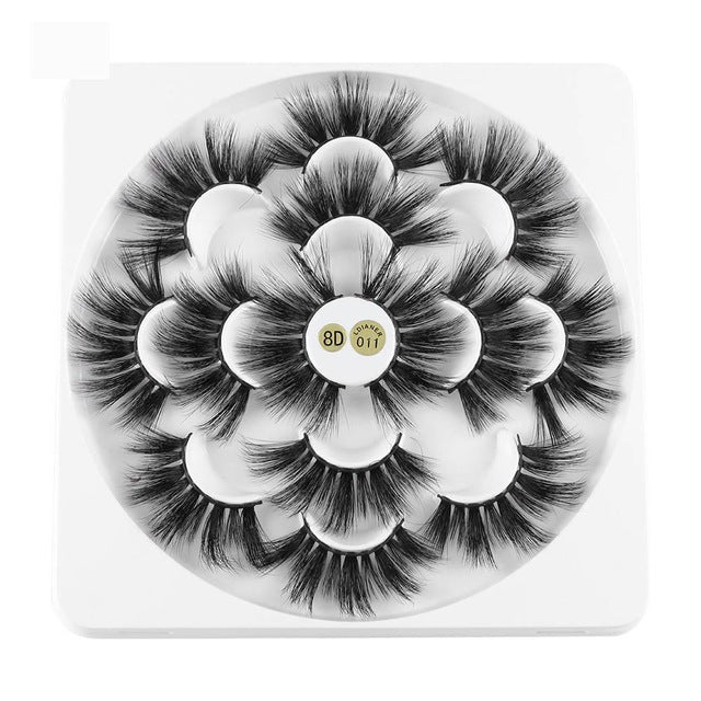 7 Pairs 3D Mink Hair False Eyelashes 25mm Lashes Thick Long Wispy Fluffy Handmade False Eyelashes eprolo