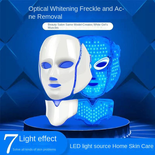 Home LED Colorful Photon Rejuvenation Device with Neck Beauty Mask Spectrometer Facial Whitening and Rejuvenation Beauty eprolo