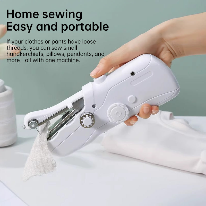 Mini Portable Handheld Electric Sewing Machine with Bobbin – For Home & Travel Sewing/Handcrafts eprolo
