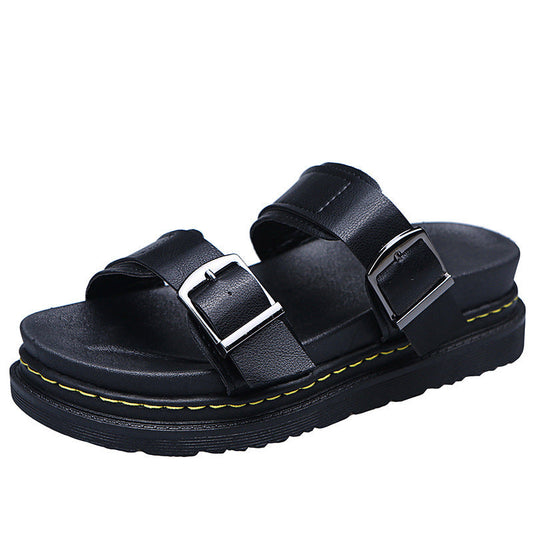 Thick soled sandals with belt buckle casual beach one line cool mop eprolo