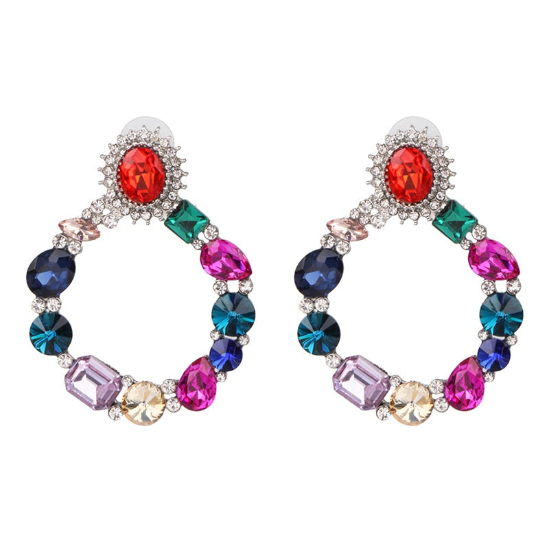 New Creative Simple Diamond Stud Earrings Boutique Elegant Women's Jewelry eprolo