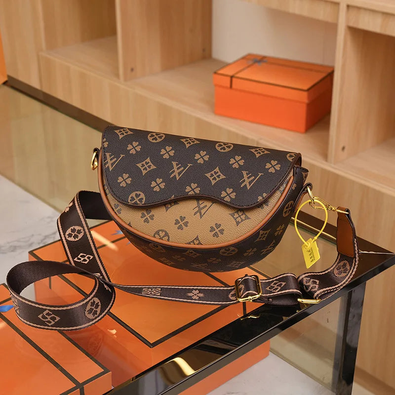 Women'S Saddle Bag Elegant Ladies Top Handbag Large Capacity Korean Trend Female Printing High-End Shoulder Messenger Bag eprolo