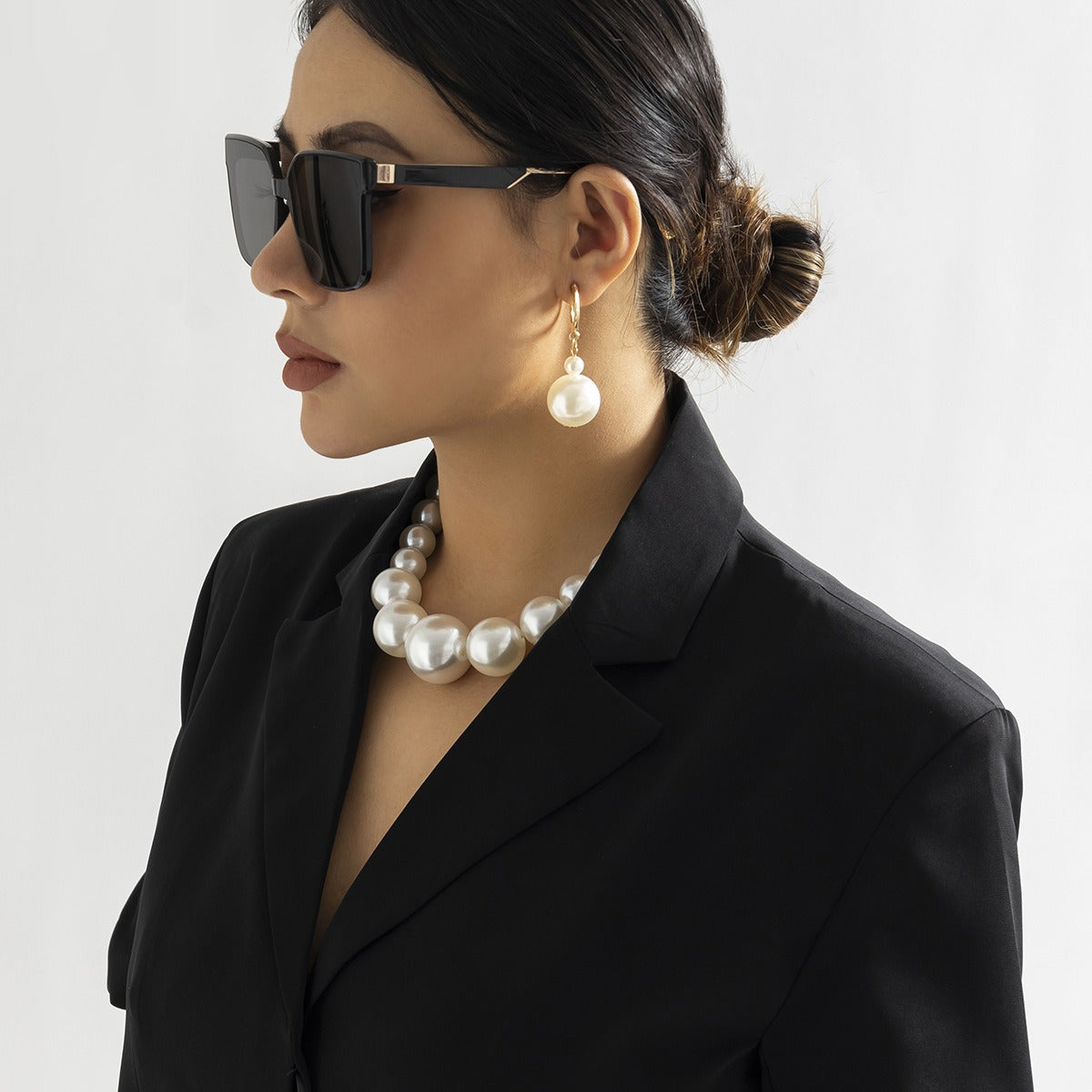 European and American Jewelry Retro Beaded Chain Necklace for Women Ethnic Imitation Pearls Design Necklaces Statement Jewelry eprolo