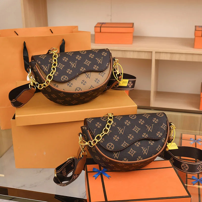 Women'S Saddle Bag Elegant Ladies Top Handbag Large Capacity Korean Trend Female Printing High-End Shoulder Messenger Bag eprolo