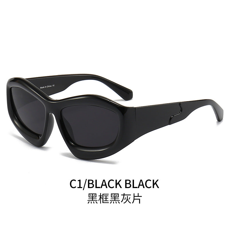 Men And Women Riding Outdoor Personality Concave Shape Sun Glasses