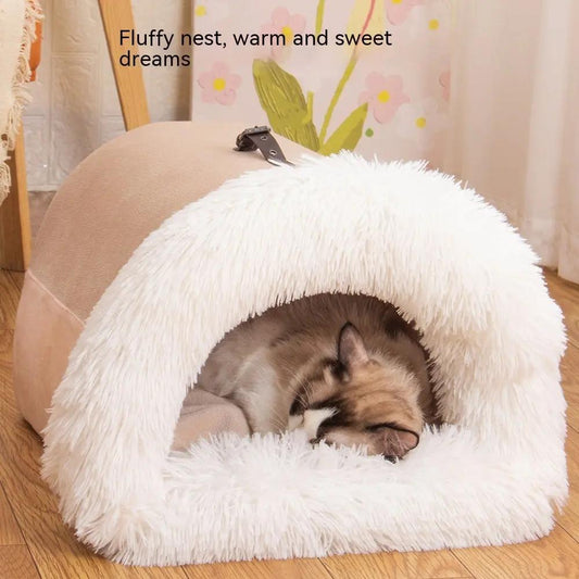New Splice Portable Pet Nest Portable Autumn And Winter Warm Dog Nest Moisture-proof Long Fur Cat Nest Cross Border Pet Nest null