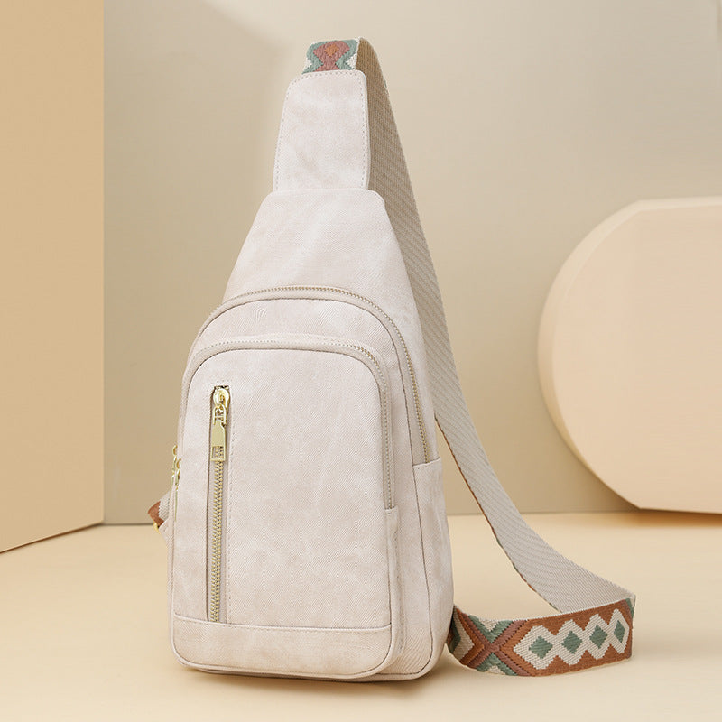 Retro Chest Bag Women's Texture Soft Leather Backpack  New Fashion Versatile Chest Bag Women's Casual One Shoulder Diagonal eprolo