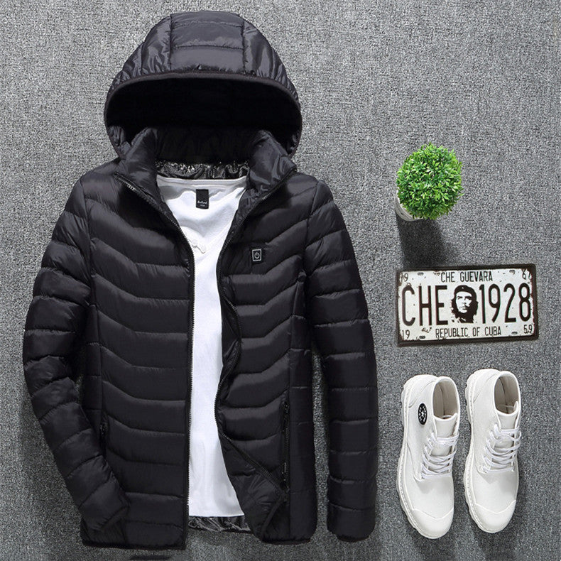 New Heated Jacket Coat USB Electric Jacket Cotton Coat Heater Thermal Clothing Heating Vest Men's Clothes Winter Shopera