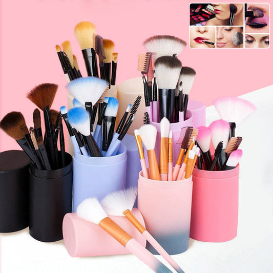 12pcs Makeup Brush Set Blush Eyeshadow Eyelash Highlighter Makeup Brush Shopera