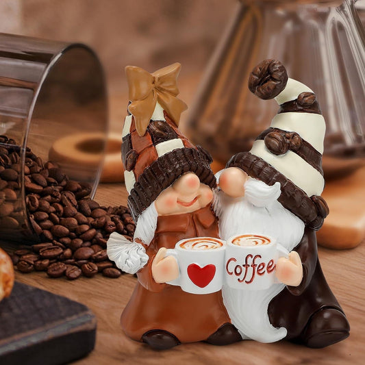 Christmas Coffee Double Dwarf Resin Crafts Decoration Home Decor Desktop Gift Lover eprolo