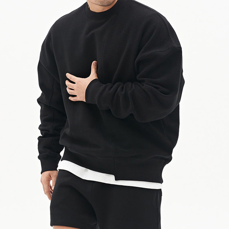 Pullover Round Neck Sweater Loose Men Clothes Shopera