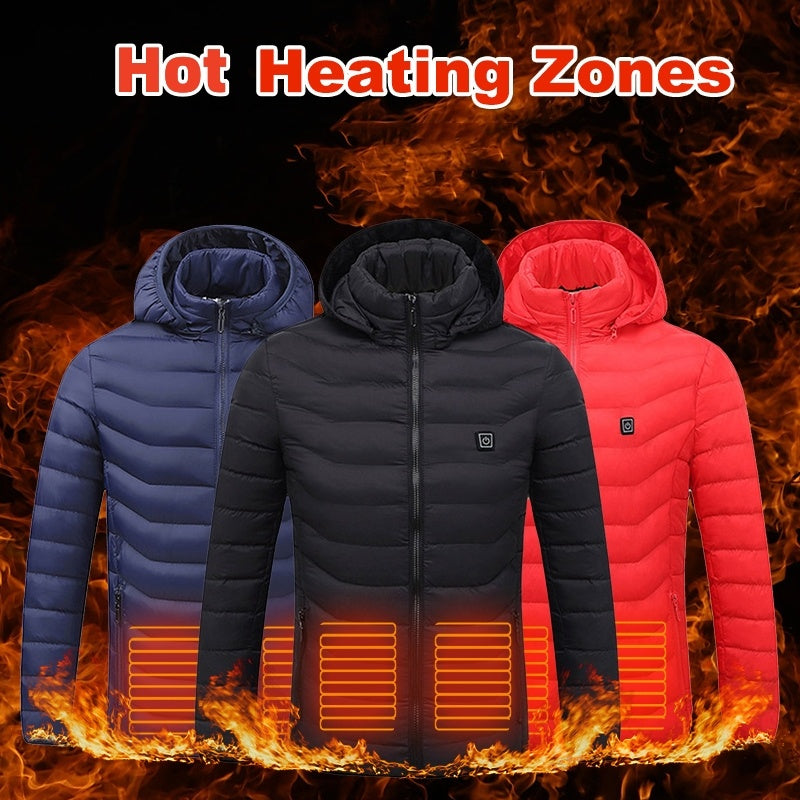 New Heated Jacket Coat USB Electric Jacket Cotton Coat Heater Thermal Clothing Heating Vest Men's Clothes Winter Shopera