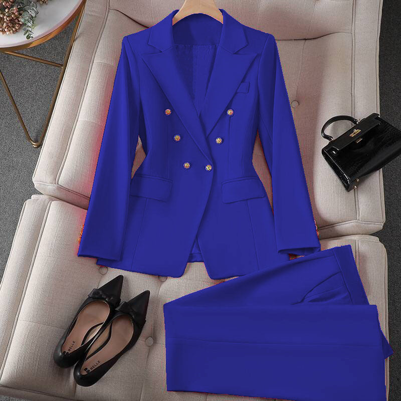 Korean Casual Design Blouse Trouser Suit Shopera