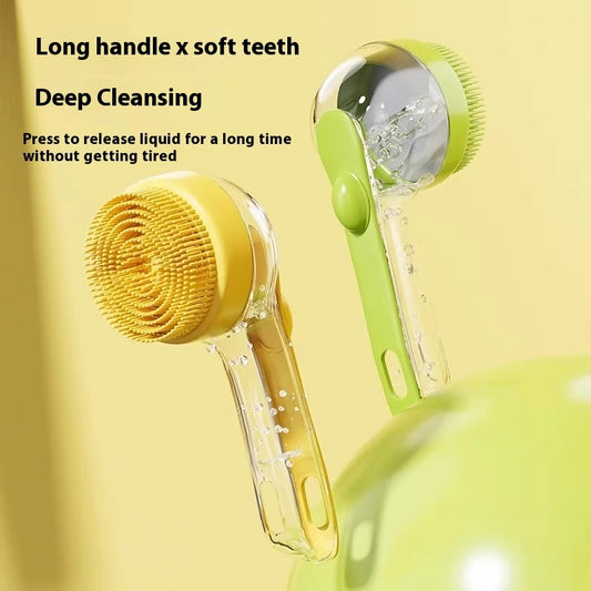 Silicone Pet Bath Brush – Soft Dog & Cat Shampoo Scrubber