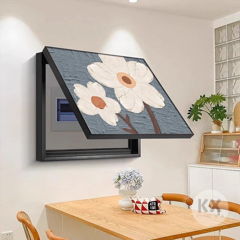 Cream style decorative painting living room distribution box switch box covered hanging painting eprolo