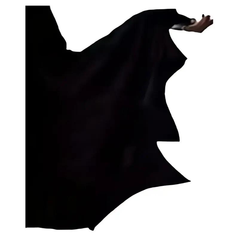 Black Costume Womens Gothic Witch Bat Sleeve Dress Halloween Cosplay Costumes Vintage Carnival Party Outfit null