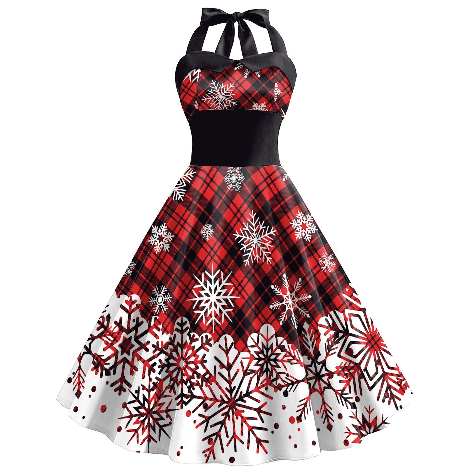 Christmas Snowflake Strap High Waist Skirt for Children eprolo