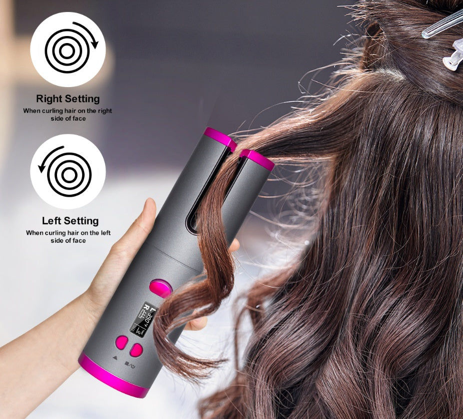 Curling Iron USB Wireless Multifunctional Charging Curler Shopera