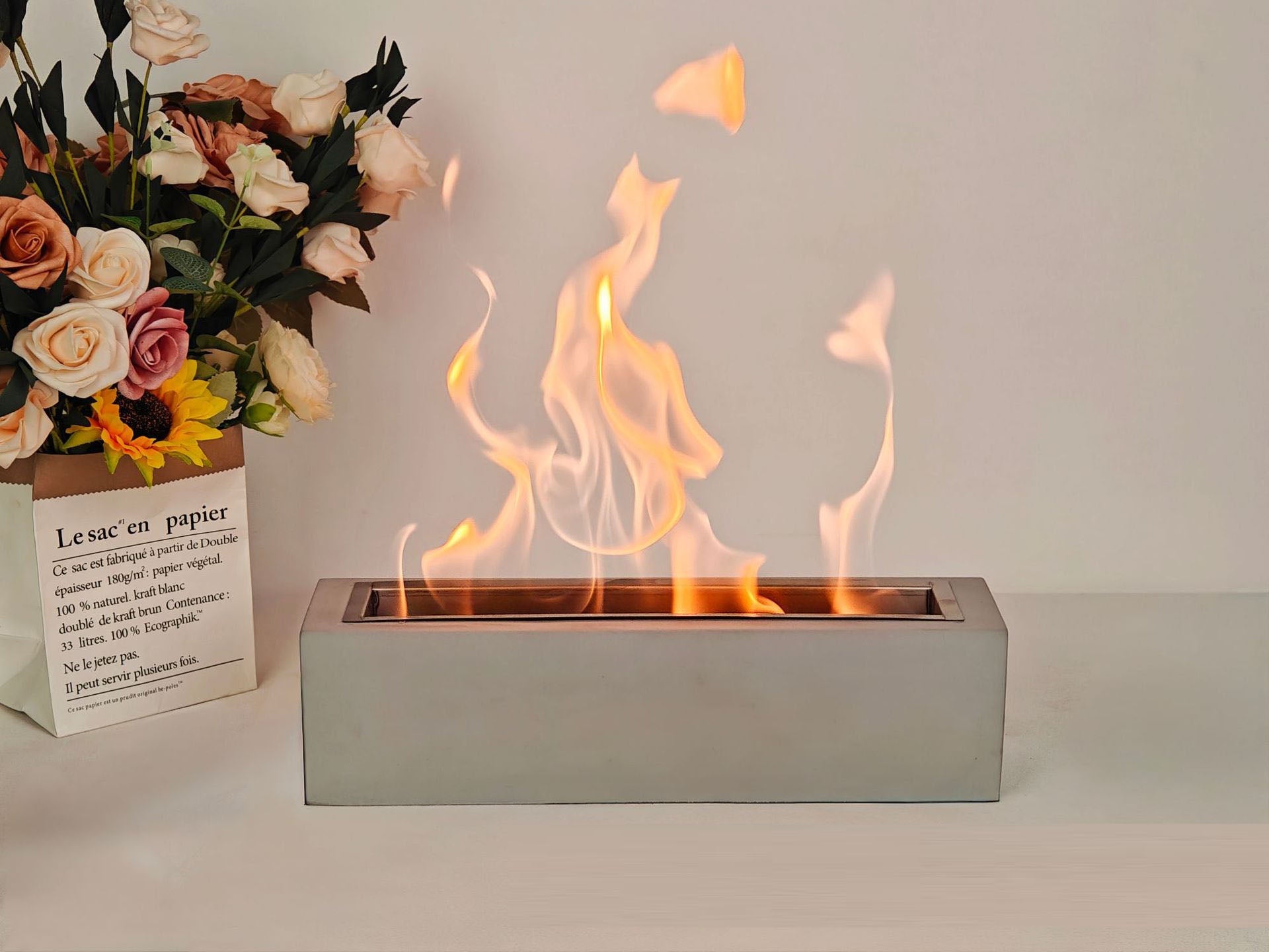 Rectangular desktop home restaurant heating stove desktop barbecue real brazier alcohol fireplace decoration bonfire stove eprolo